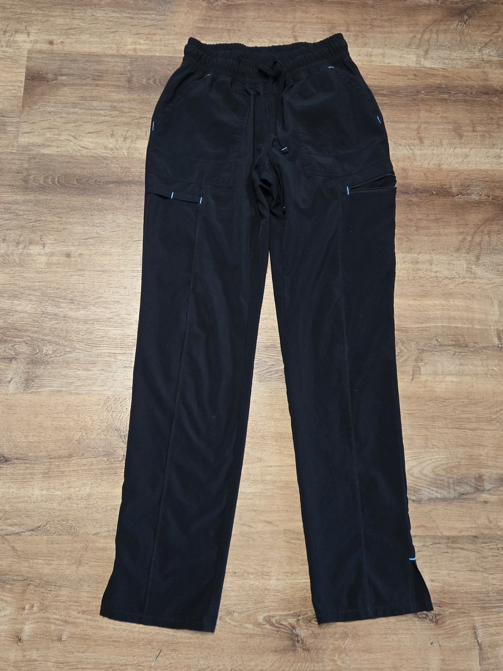 Scrubstar Black Drawstring Elastic Waste Band Scrub Pants Extra Small